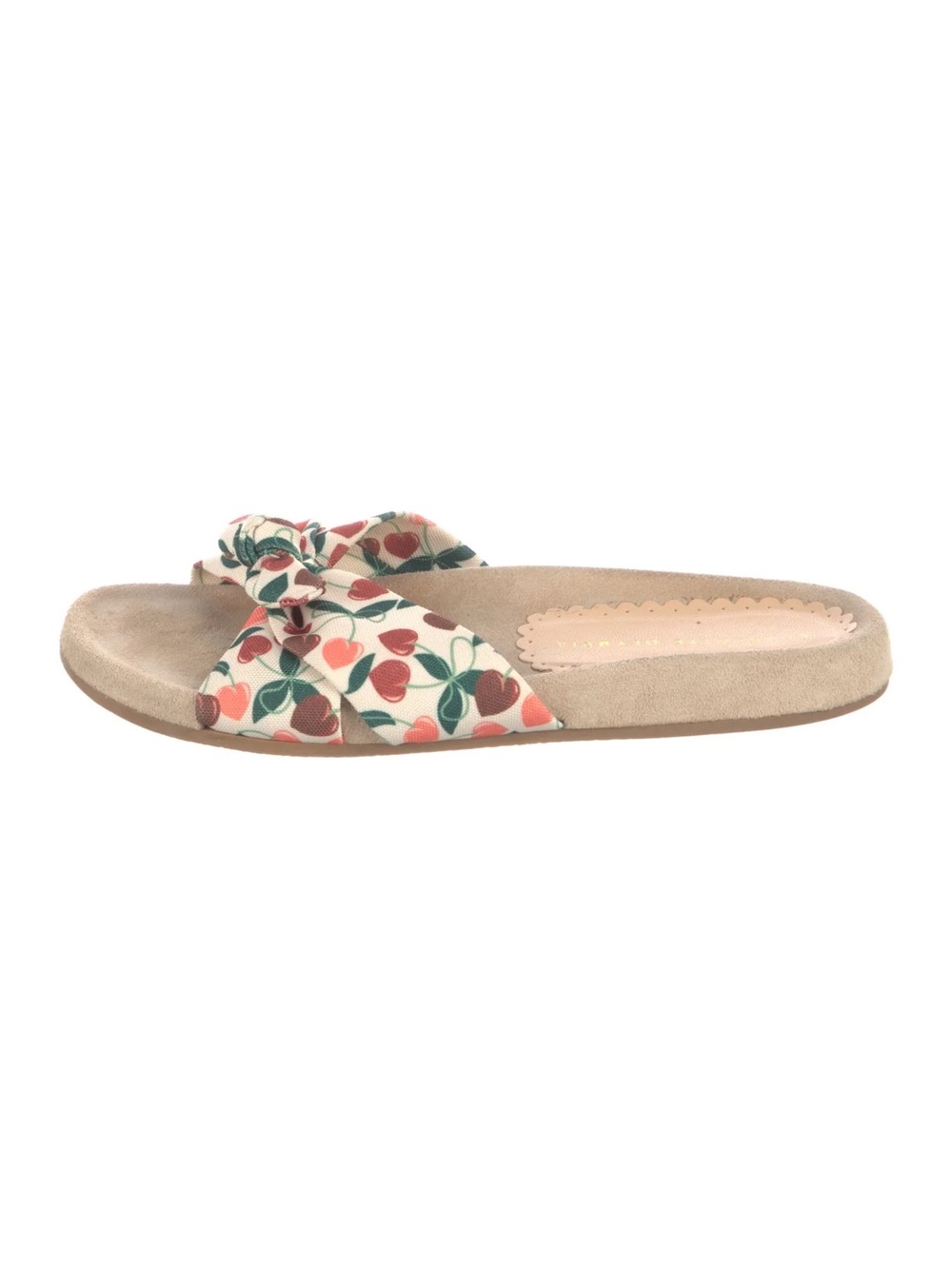 🍒 Charlotte Olympia floral leather slides